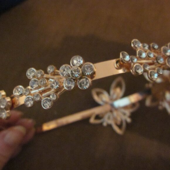 5 pc Metal Rhinestone Crystal Hair Accessories Barrettes - Picture 8 of 8